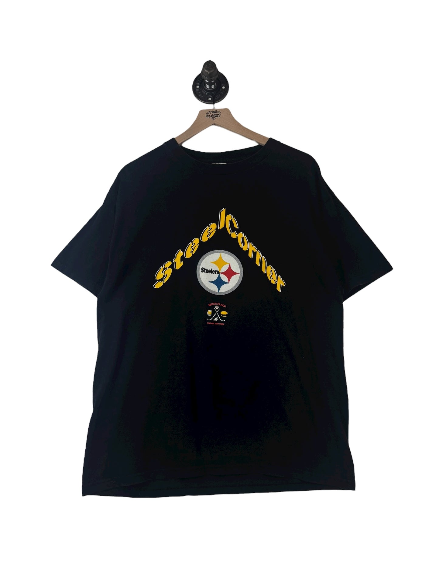 (L) 2006 Steelers Steel Corner Bar Double-Sided Tee