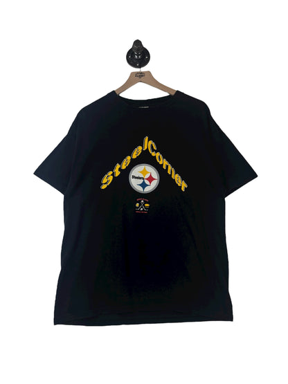 (L) 2006 Steelers Steel Corner Bar Double-Sided Tee