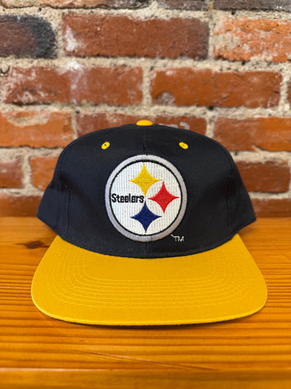 Vintage Steelers Big Logo Team NFL Snapback Hat (Brand New)
