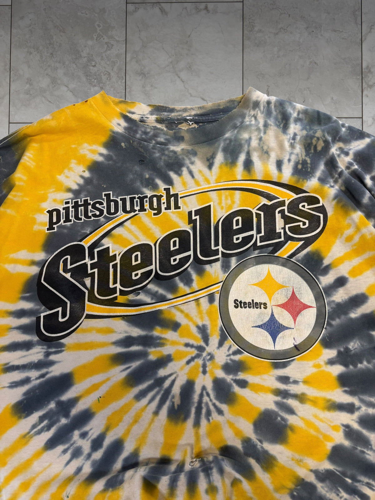 (XXL) Vintage 90's Steelers Tiedye Tee