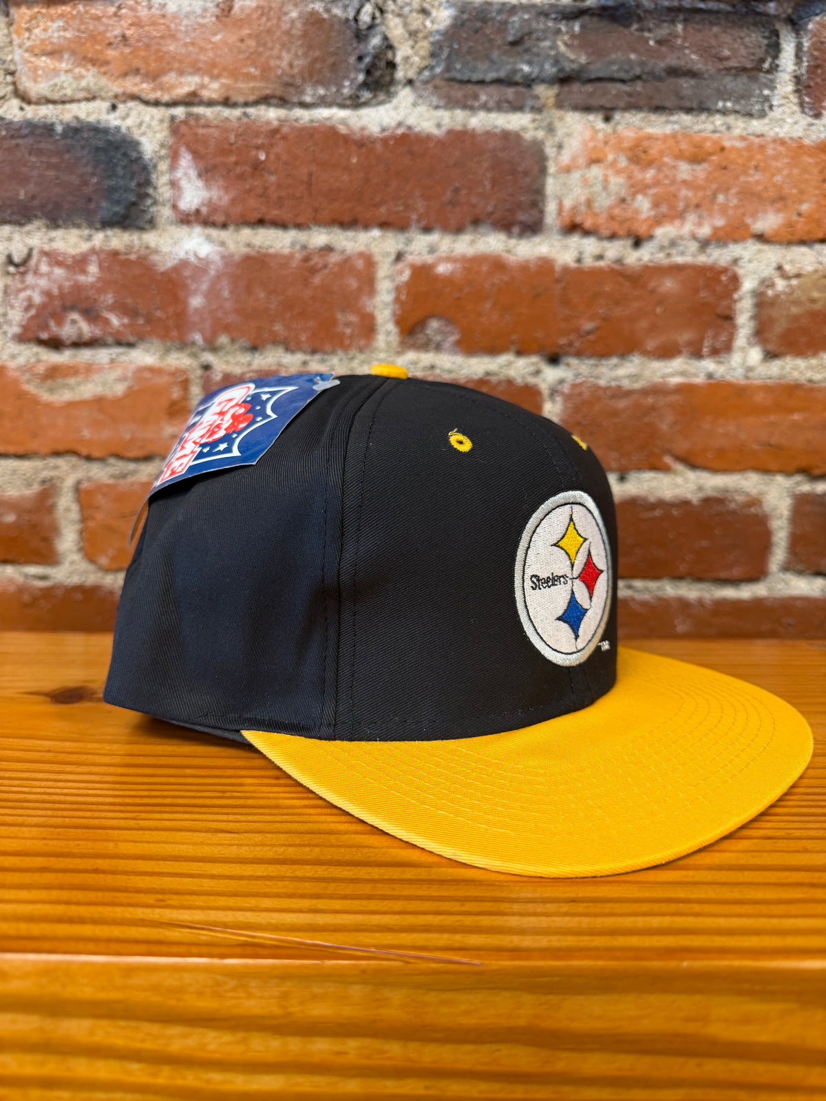 Vintage Steelers Double Embroidered Logo 7 Snapback Hat (Brand New)