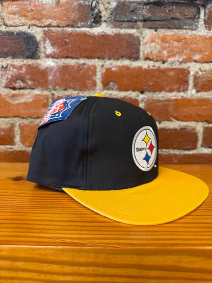 Vintage Steelers Double Embroidered Logo 7 Snapback Hat (Brand New)