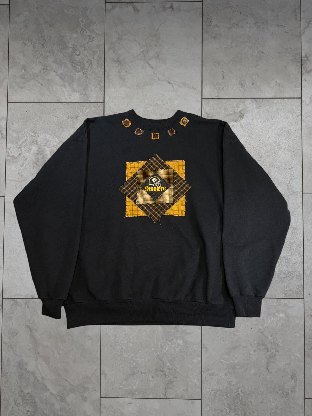 (XL) Vintage Y2K Steelers Custom Fall Crewneck