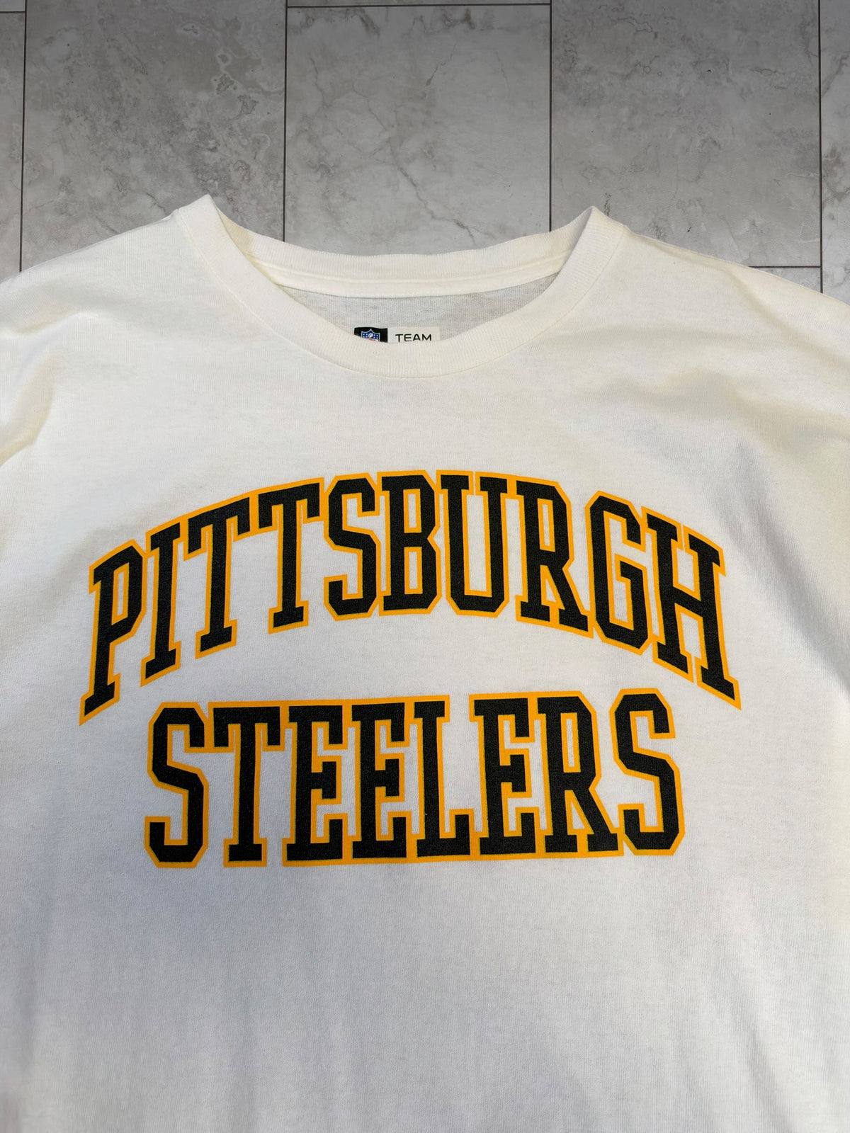 (XL) Vintage Y2K Steelers Arch Text Tee