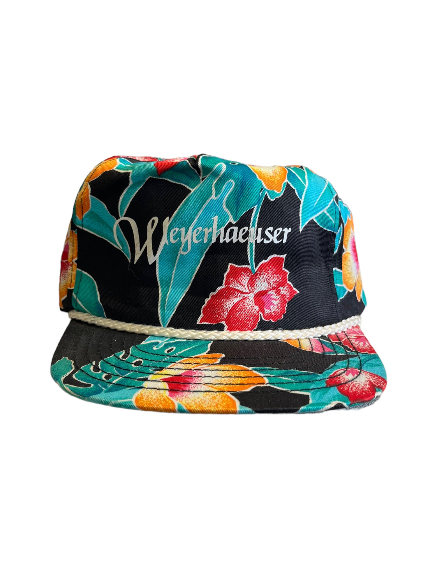 Vintage Weyerhaeuser Floral SnapBack Hat Brand New m