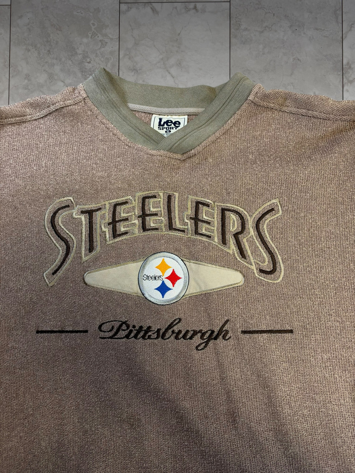 (XL) Vintage 90's Steelers Embroidered Lee Crewneck