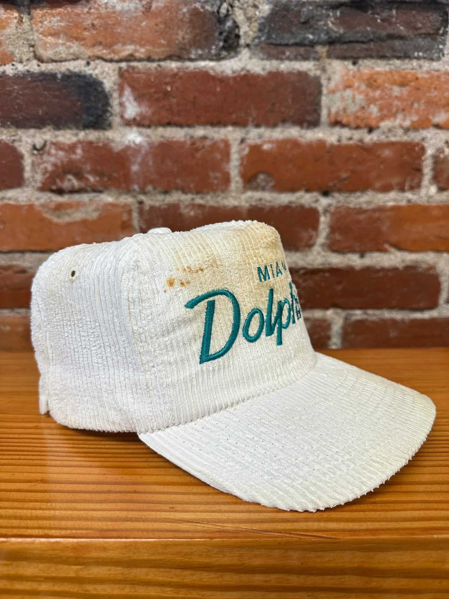 Vintage Miami Dolphins Single Line Script Corduroy Hat