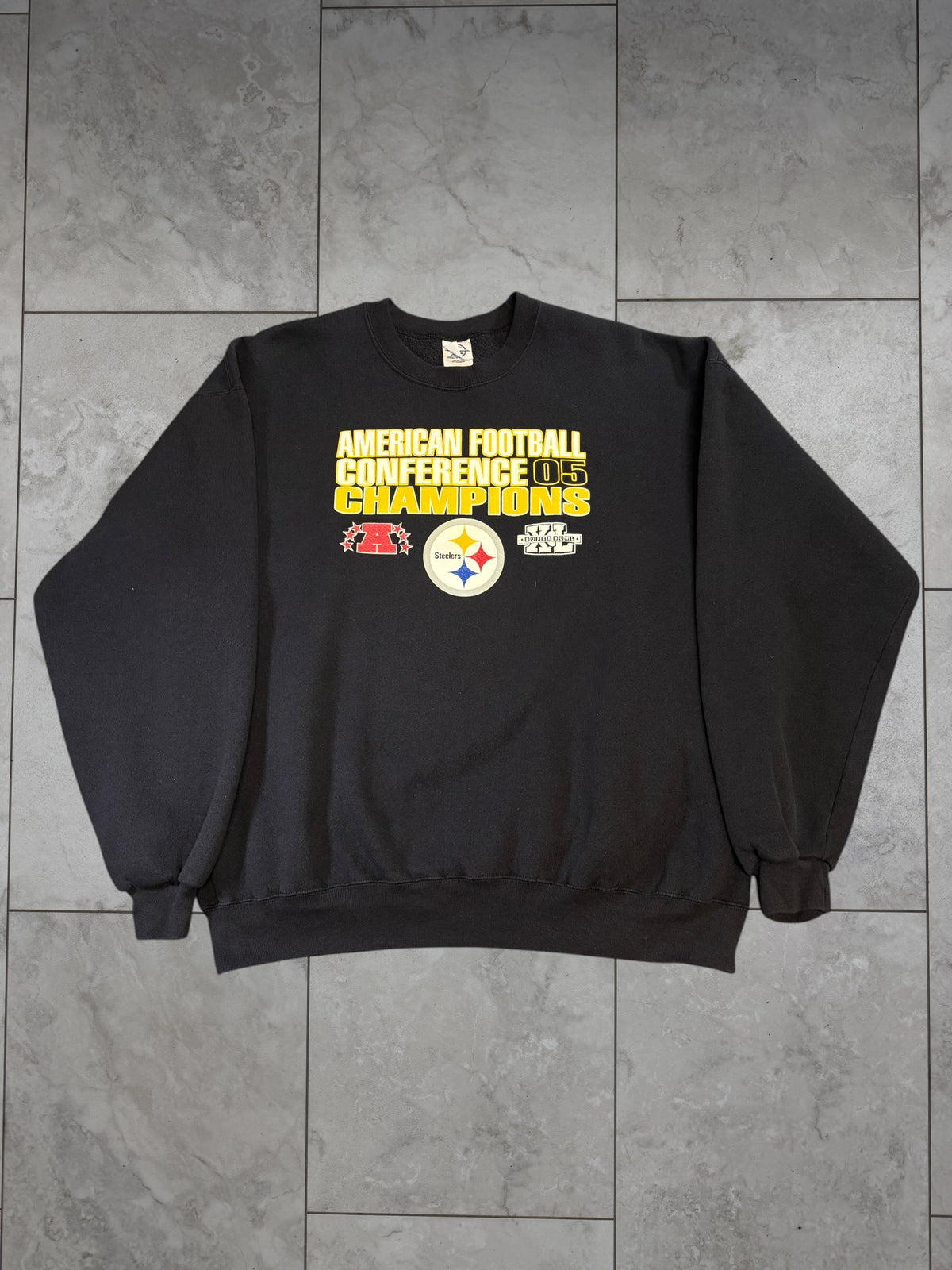 (XL) 2005 Steelers AFC Champs Crewneck