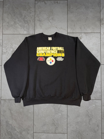 (XL) 2005 Steelers AFC Champs Crewneck