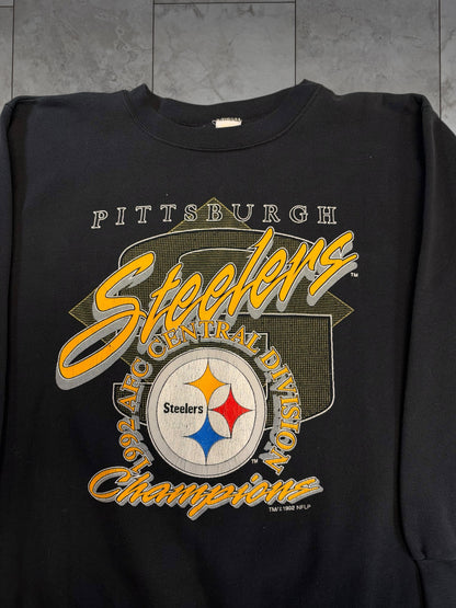 (L/XL) 1992 Steelers AFC Central Div Champs Crewneck