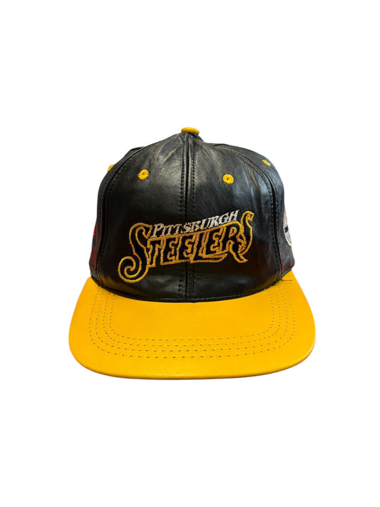 Vintage Steelers Leather Snapback