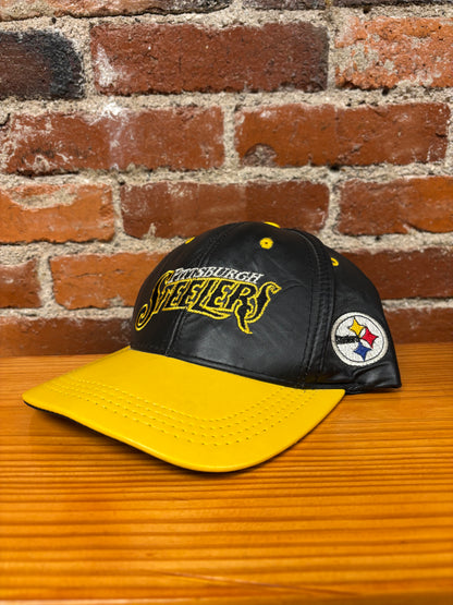 Vintage Steelers Leather Hat