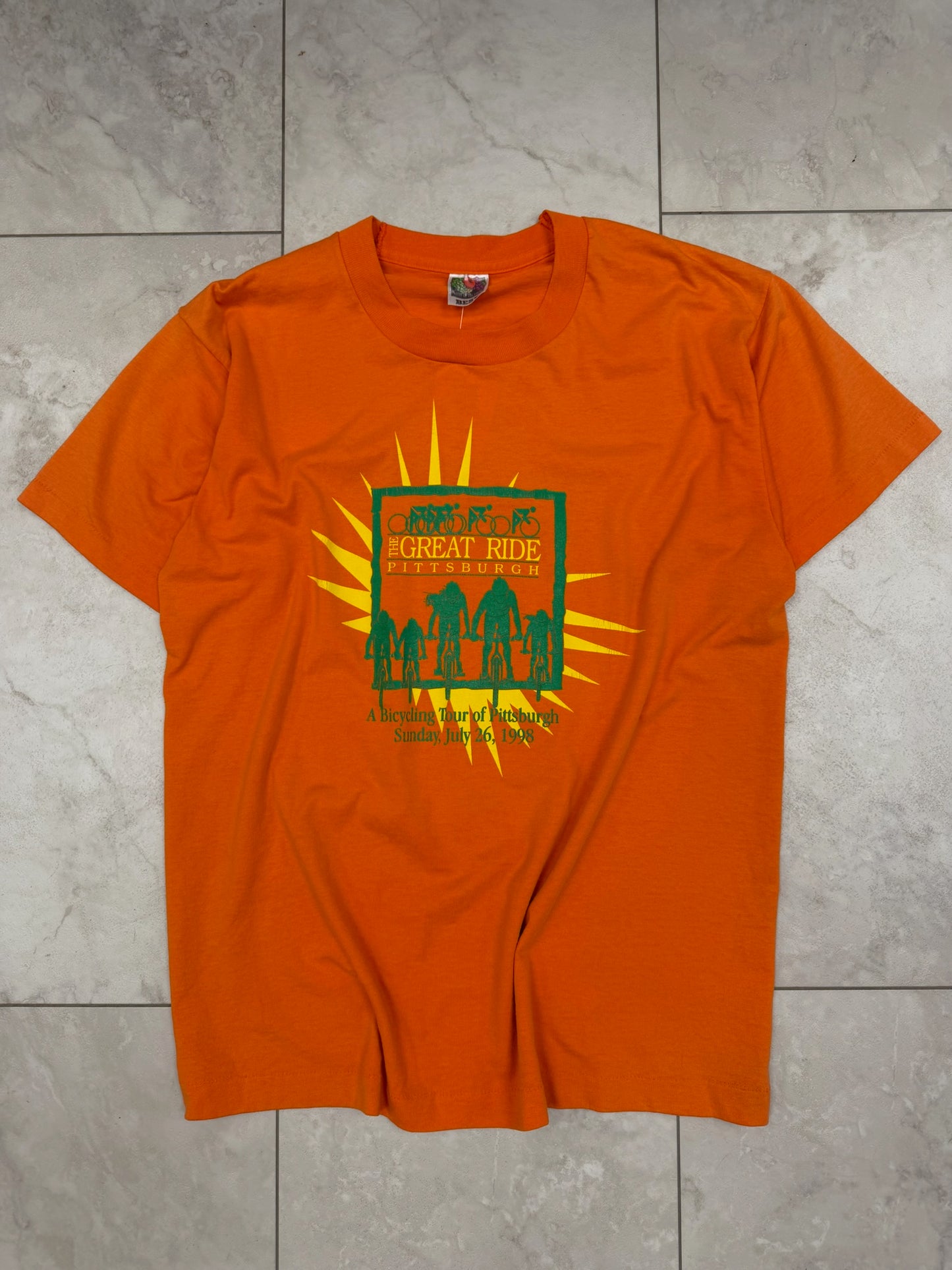 (M) 1998 The Great Ride Pittsburgh Bicycling Tour Graphic Tee