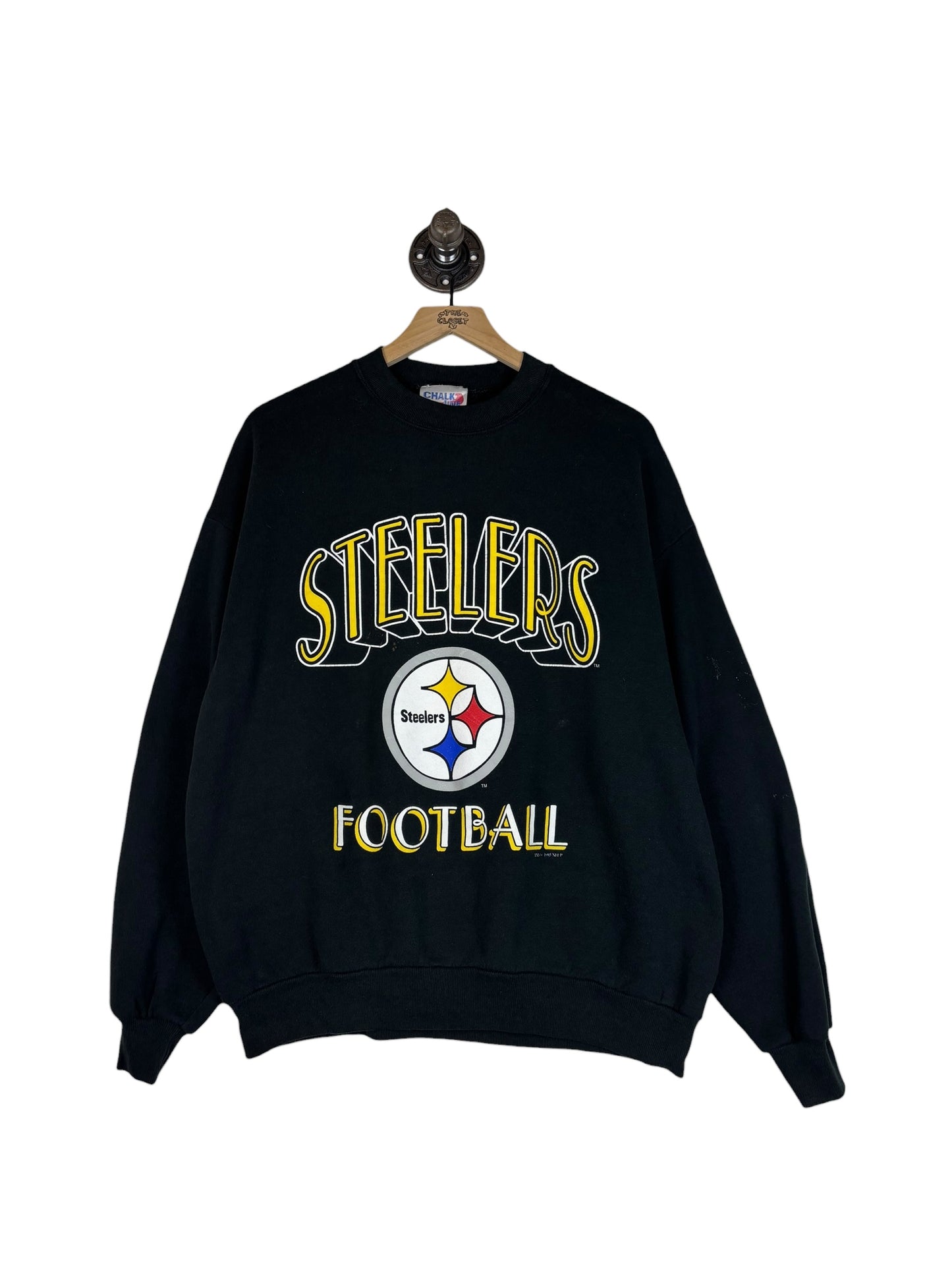 (XL) 1995 Steelers Football Crewneck