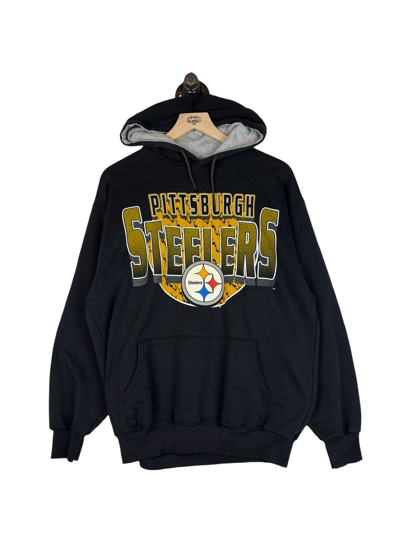 (L) Vintage Steelers Graphic Hoodie