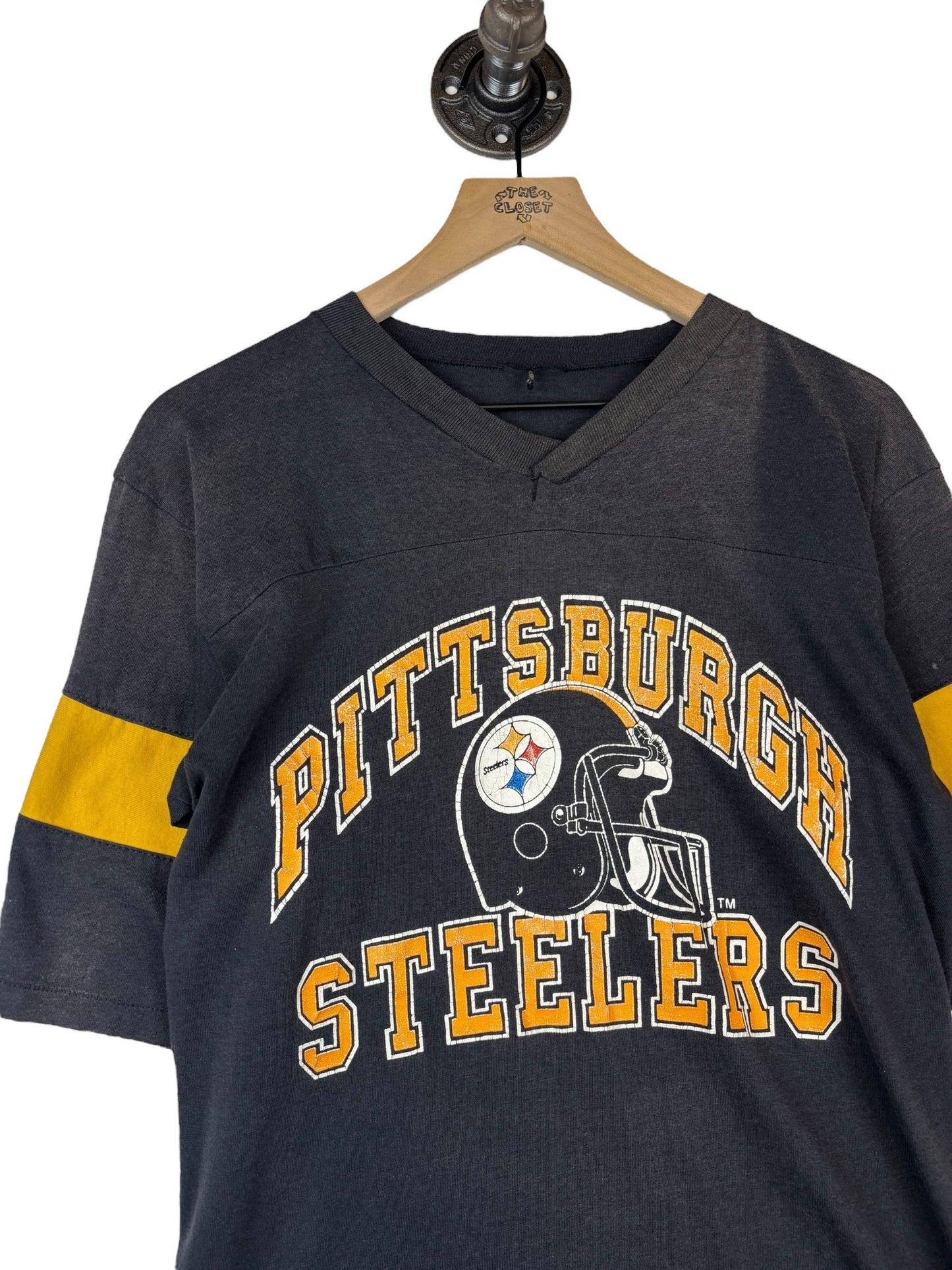 (S) Vintage 80s Steelers Distressed Tee