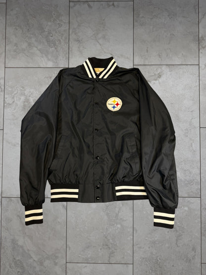 (M/L) Vintage 80s Steelers Button Up Jacket