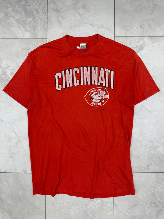 (L) 1987 Cincinnati Reds Trench Graphic Tee