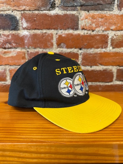 Vintage 90’s Steelers Team NFL Triple Logo Snapback