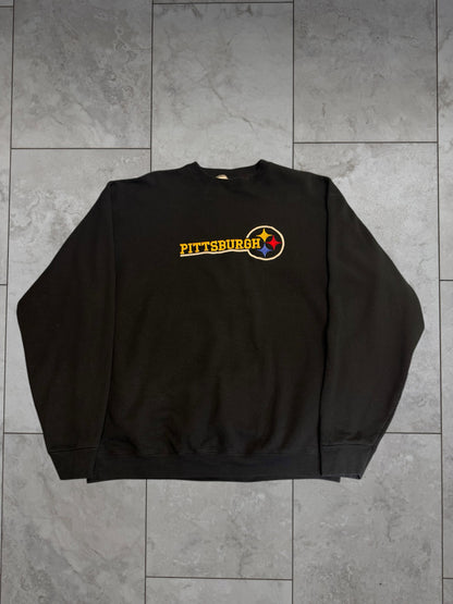 (XXL) Vintage 90's Steelers Embroidered FOTL Crewneck