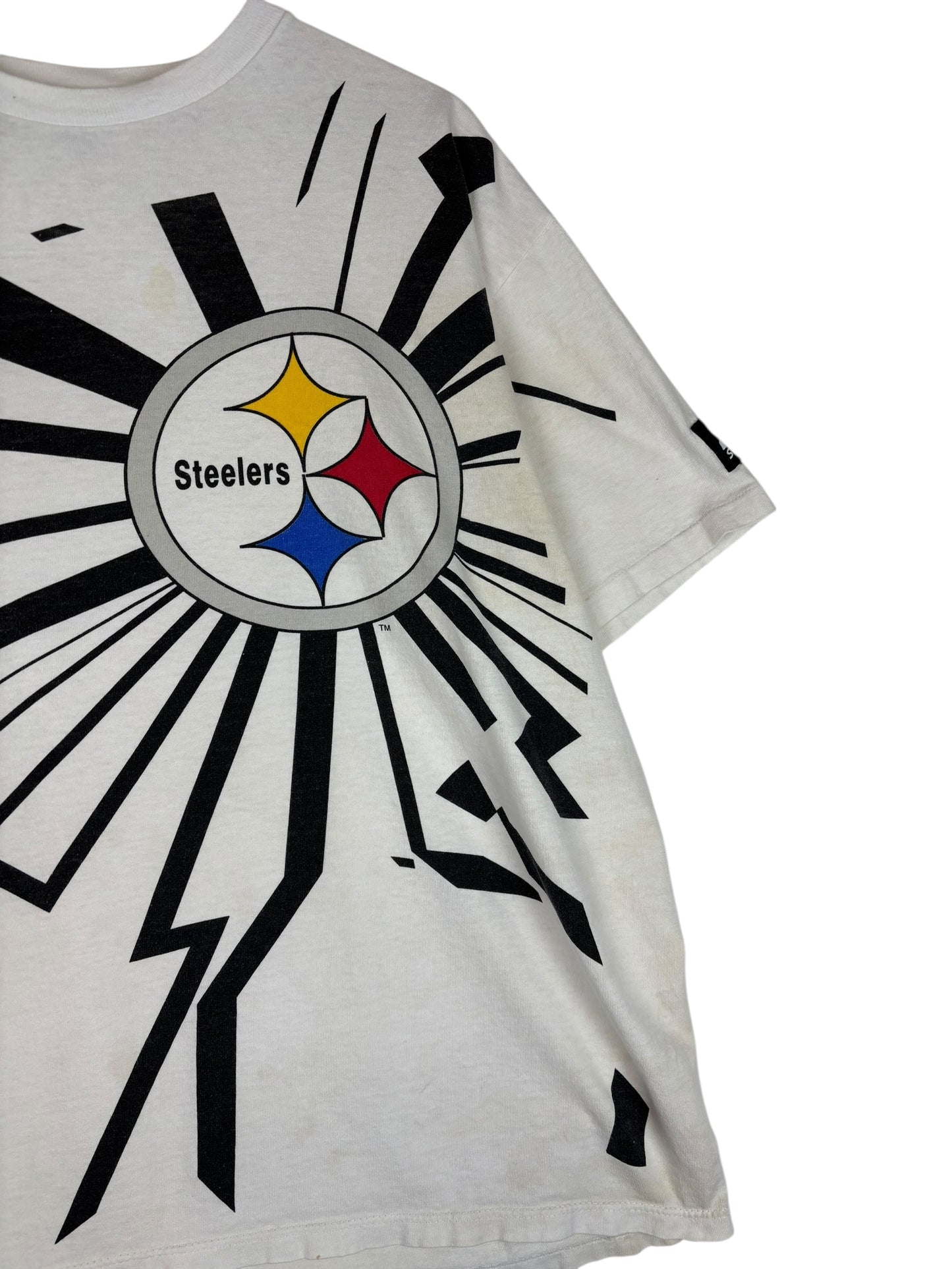 (L) 1996 Thrashed Steelers Starter Collison Tee