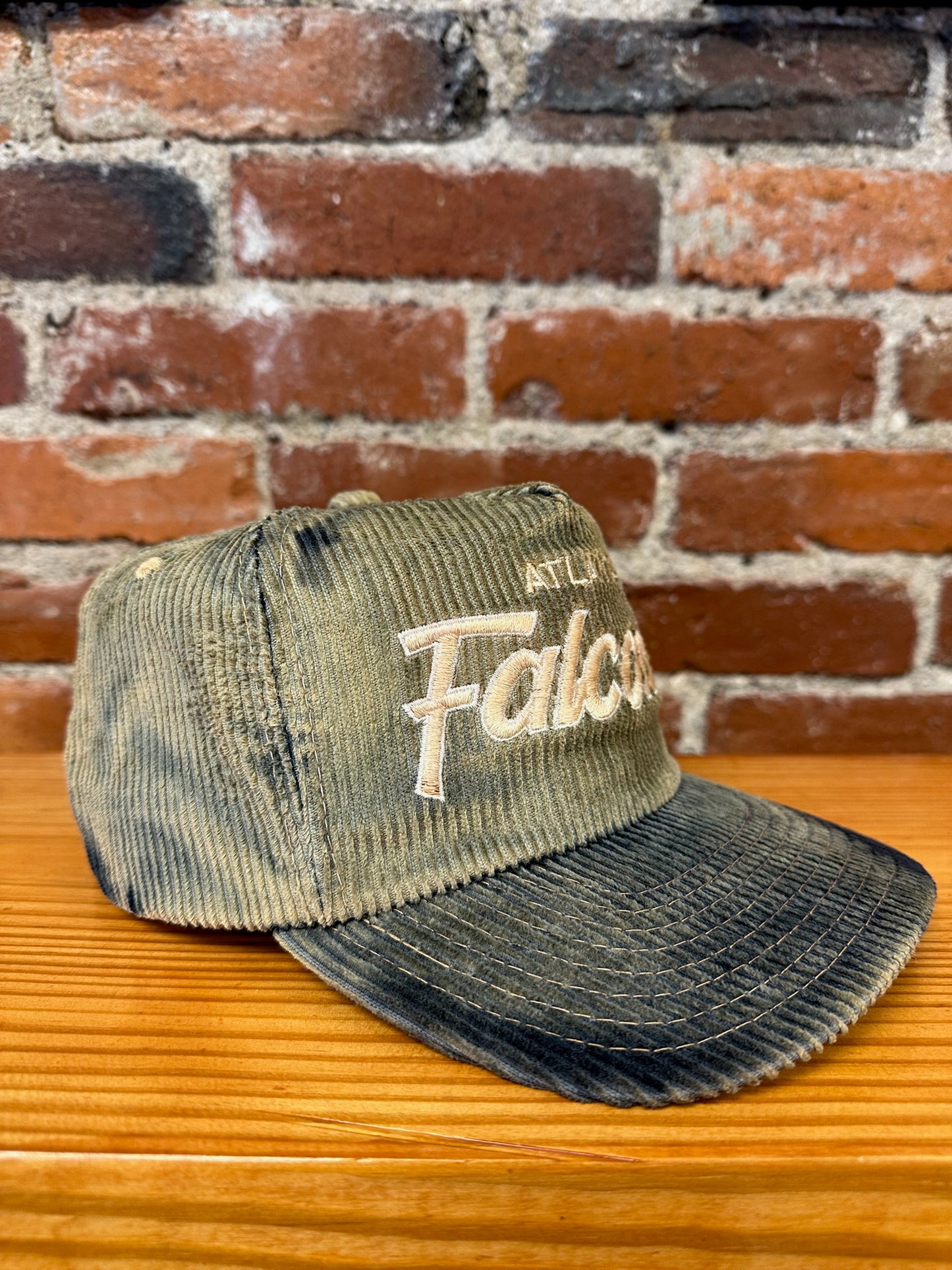 Vintage Atlanta Falcons Double Line Script Corduroy Hat