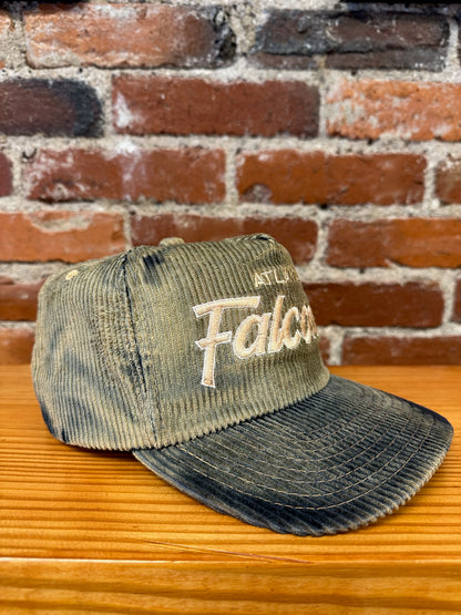 Vintage Atlanta Falcons Double Line Script Corduroy Hat