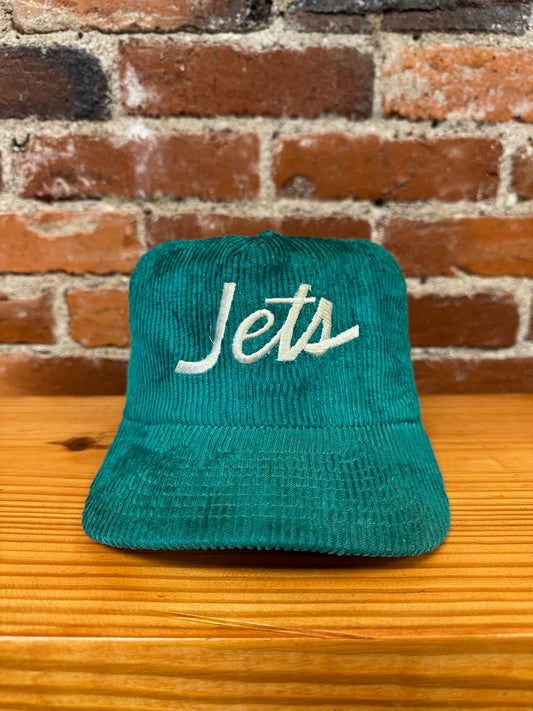 Vintage New York Jets Single Line Script Corduroy Hat