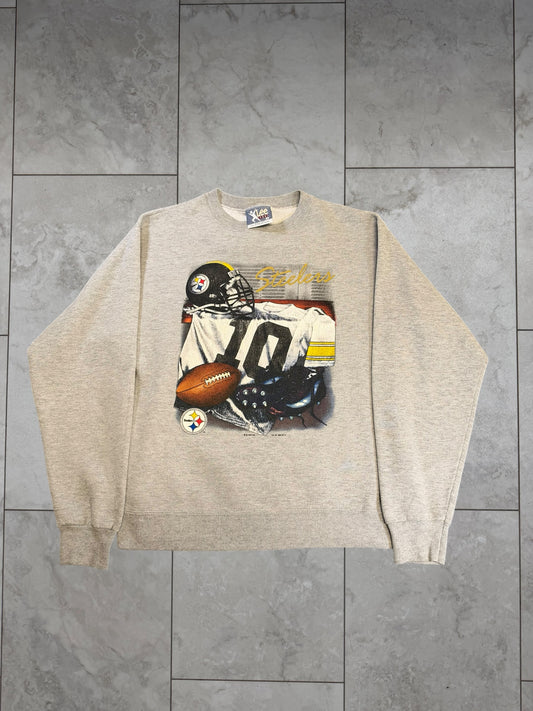 (S/M) 1996 Steelers Locker Room Style Graphic Lee Crewneck