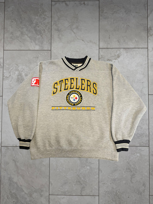 (M) Vintage 90's Steelers Embroidered Lee Crewneck