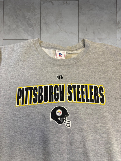 (L/XL) Vintage Y2K Steelers NFL Graphic Crewneck