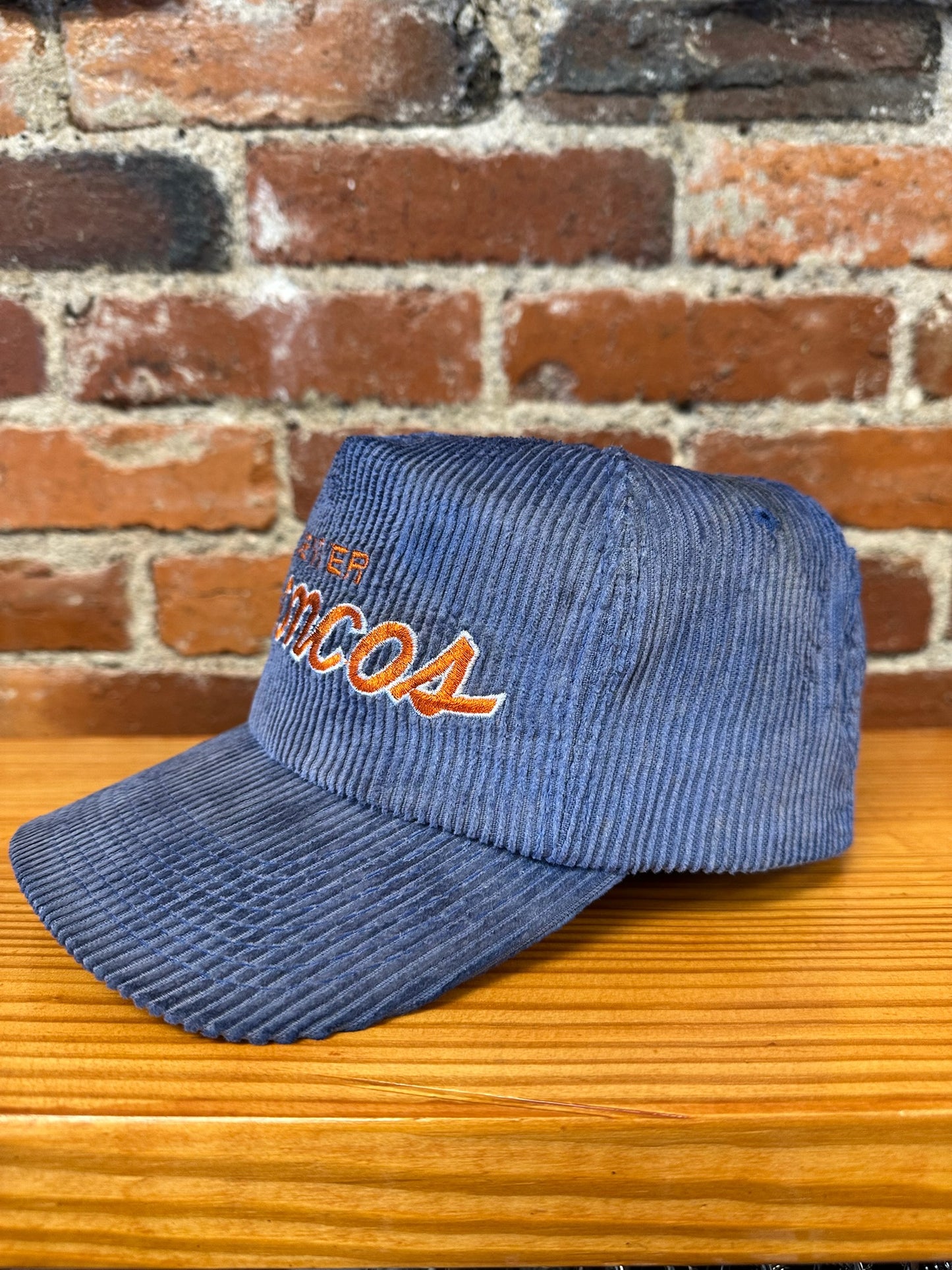 Vintage Denver Broncos Double Line Script Corduroy Hat