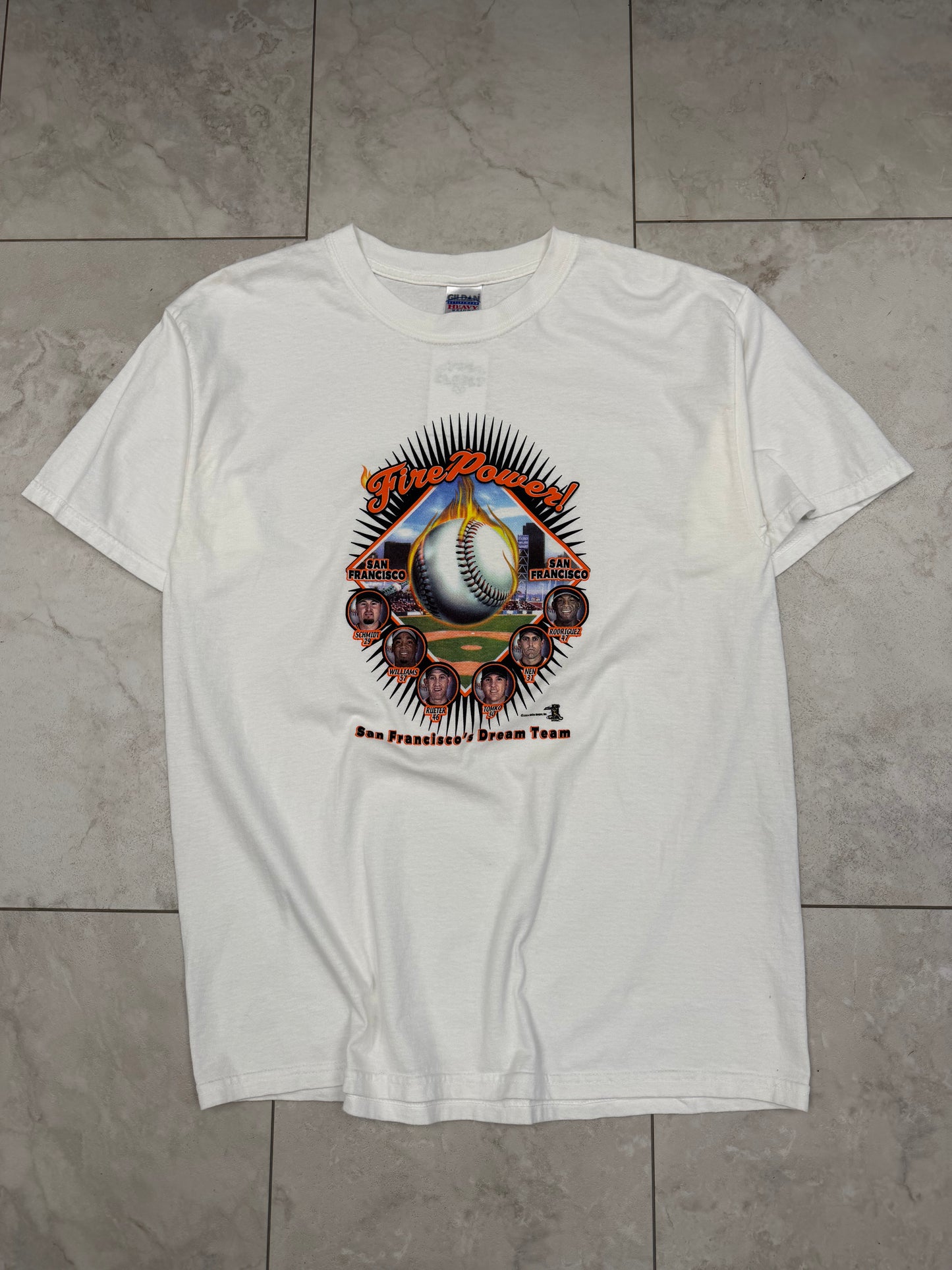 (L) 2004 San Francisco Giants “Fire Power!” Graphic Tee