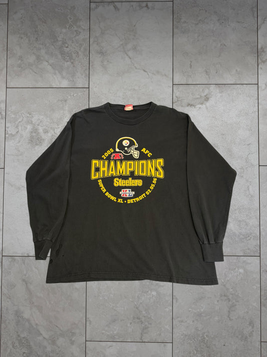 (XL) 2005 Steelers AFC Champs Longsleeve Shirt