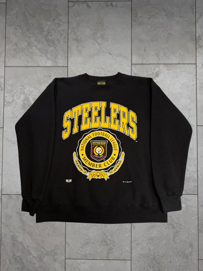 (L) 1995 Steelers Members Club Crest Crewneck