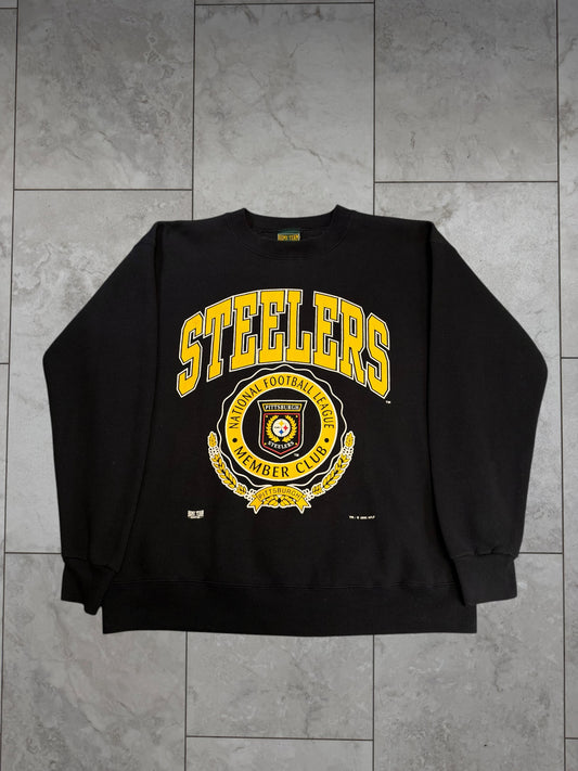 (L) 1995 Steelers Members Club Crest Crewneck