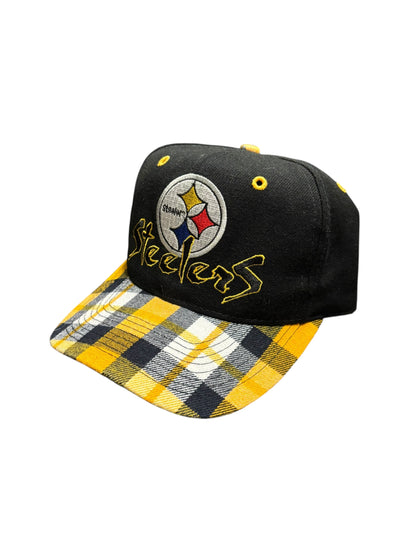 Vintage Steelers Flannel Snapback Hat
