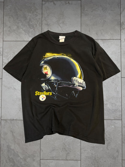 (L) Vintage Y2K Steelers NFL Helmet Graphic Tee