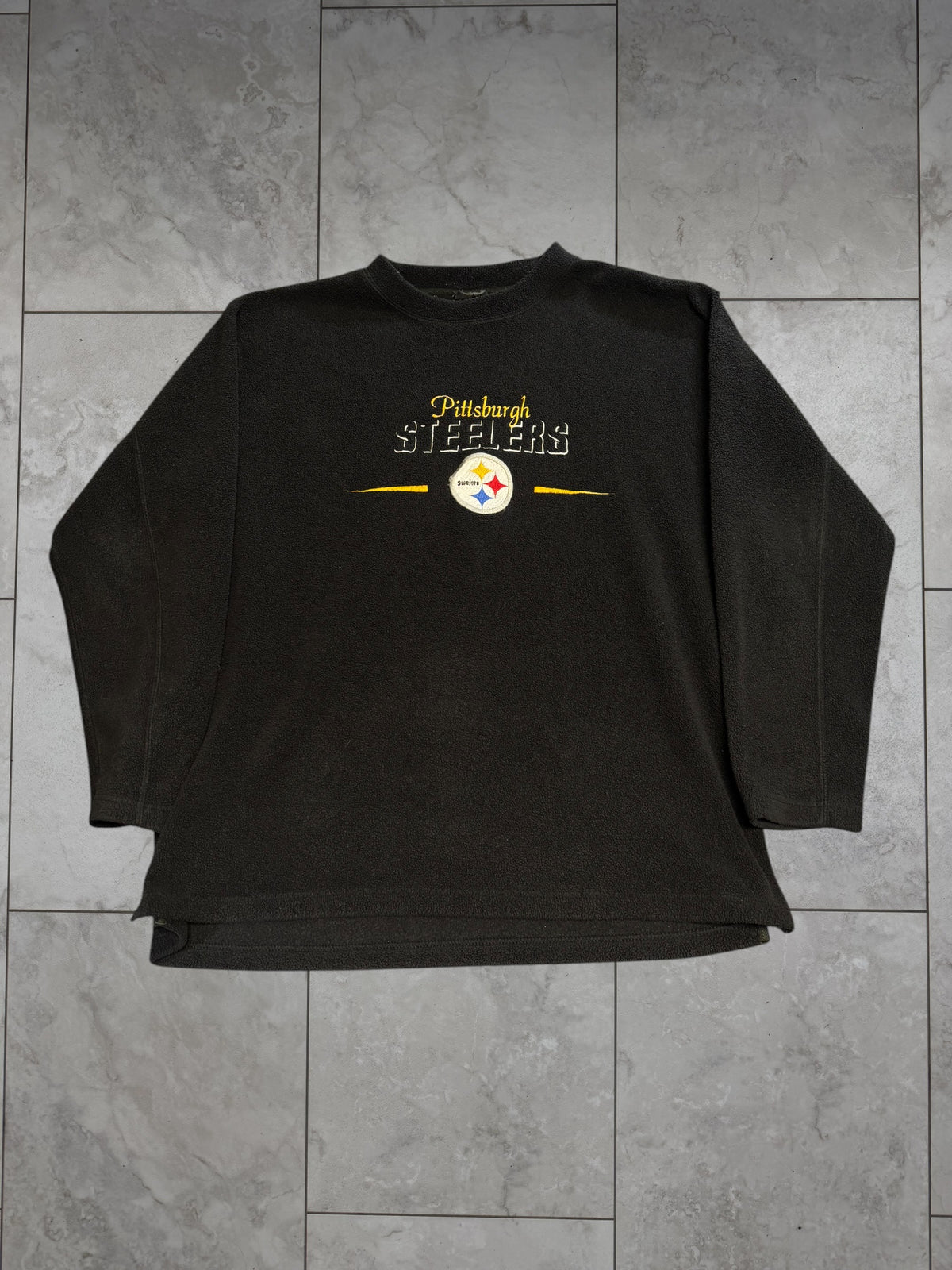 (L) Vintage 90's Steelers Fleece Style Crewneck