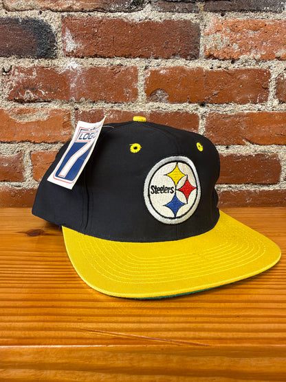 Vintage Steelers Big Logo Logo 7 Snapback Hat (Brand New)