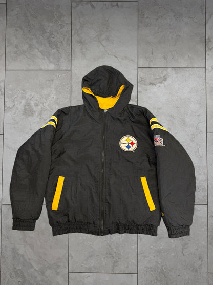 (S/M) Vintage 90's Steelers Pro Player REVERSABLE Jacket