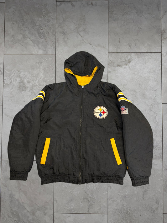 (S/M) Vintage 90's Steelers Pro Player REVERSABLE Jacket