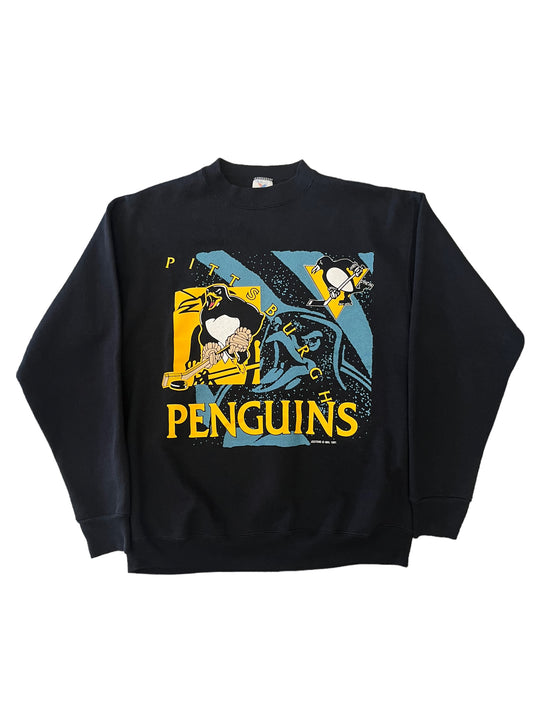 (M) 1991 Penguins Two Logo Crewneck