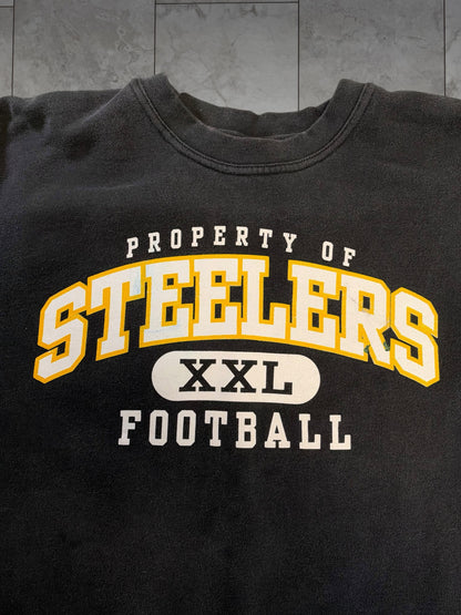 (L) Vintage Y2K Steelers Property Crewneck