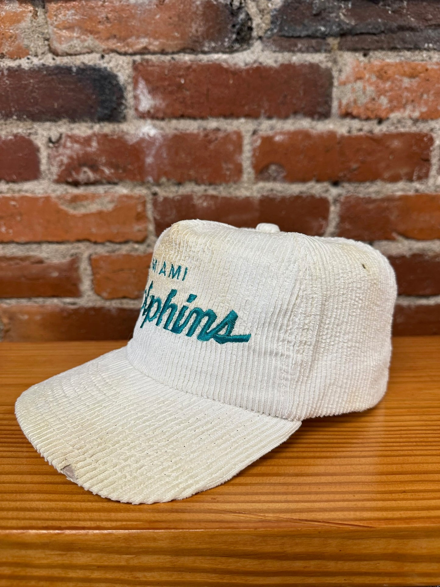 Vintage Miami Dolphins Single Line Script Corduroy Hat