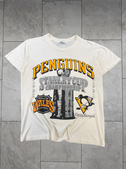 (S/M) 1991 Penguins Stanley Cup Champions Logo 7 Graphic Tee