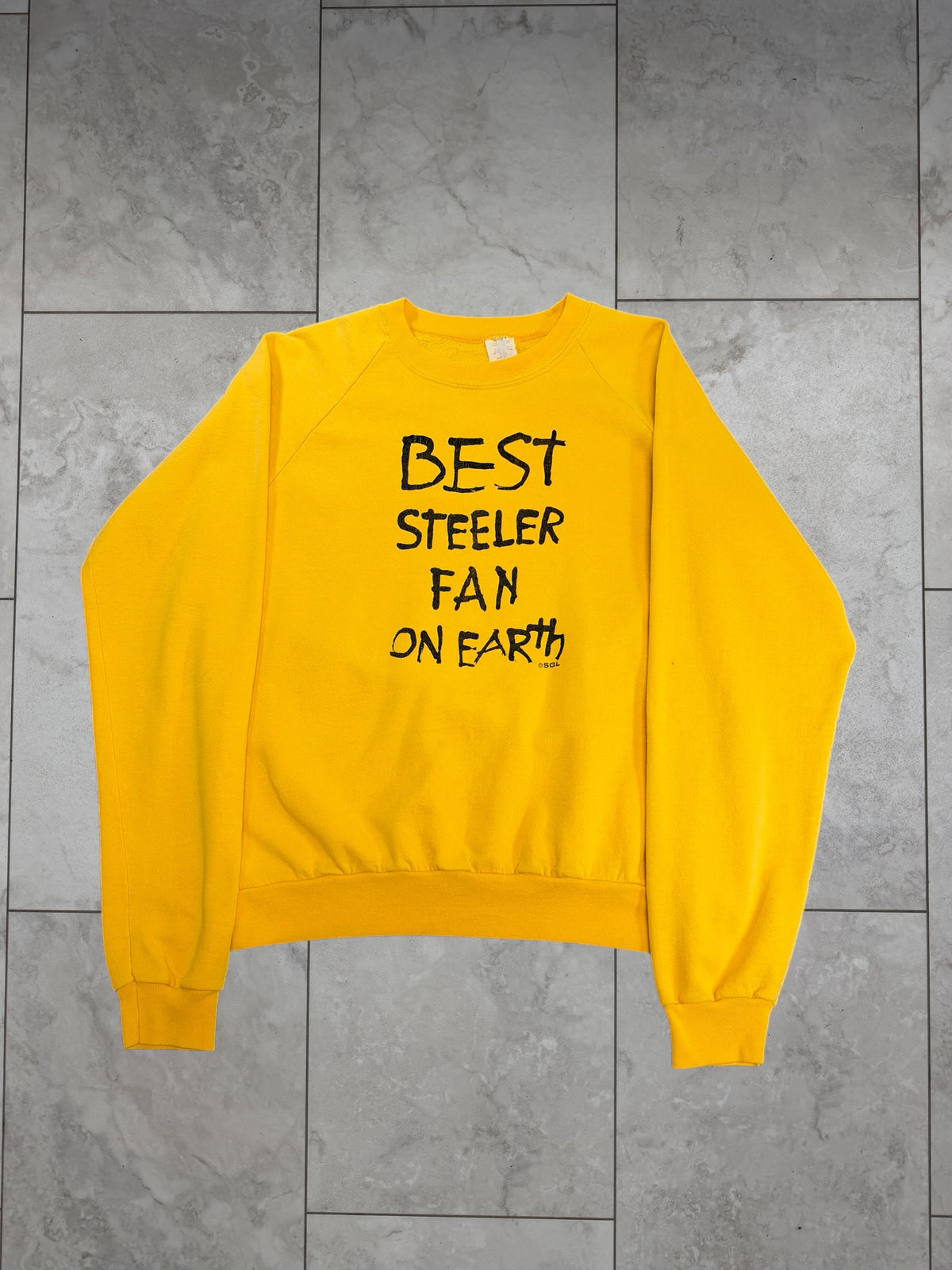 (S/M) Vintage 80's Steelers Best Steelers Fan on Earth Crewneck