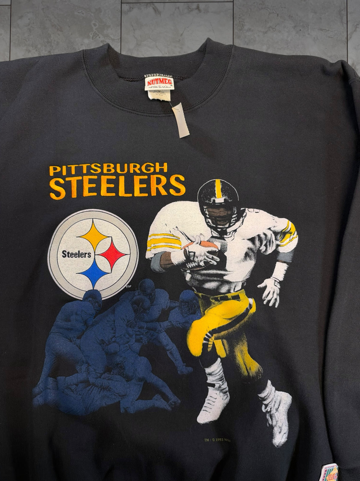 (L) 1993 Steelers Nutmeg Crewneck (Brand New)