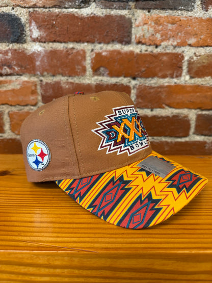 1995 Steelers SB XXX Logo Athletic Snapback Hat (New)