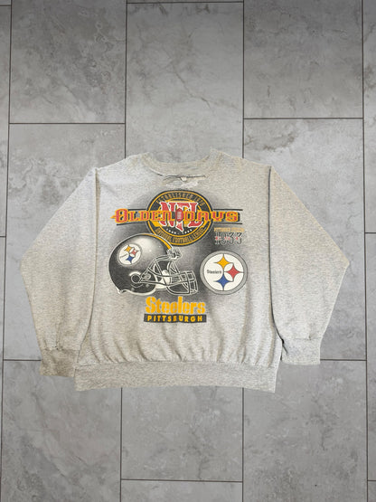 (XL) 1995 Steelers Olden Days Thrashed Crewneck